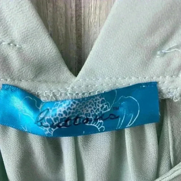 Buttons Mint Green Top With Bow Size M - Picture 3 of 4